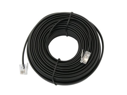 Telefónny kábel SP4-4/ 15m WT/WT čierna