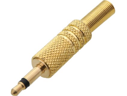 3,5 MONO JACK konektor ZLATNI