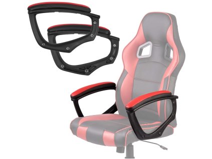 Nasloni za uredske stolice Surmo crno-crveni