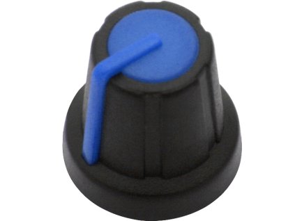 Gumb za potenciometar N-2 plave boje 17,5 mm