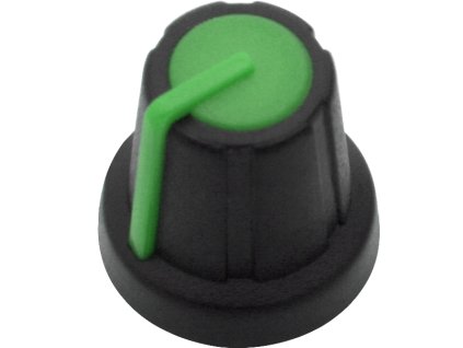 Gumb za potenciometar N-2 zeleni v, 17,5 mm