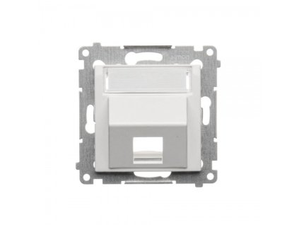 Pokrov priključnice 1x RJ45/RJ12 Simon 54 premium kosi bijeli