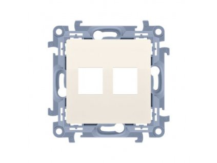 Poklop utičnice 2x RJ45/RJ12 Simon 10 bež
