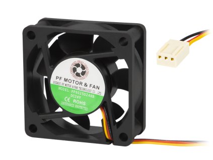 Ventilator za PC 60x25mm 24V s kugličnim ležajem 3-pinski