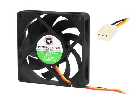 Ventilator za PC 70x15mm 24V s kugličnim ležajem 3-pinski