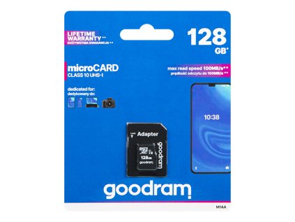 MicroSDXC kartica 128GB+ad,SD CL10 GOODRAM