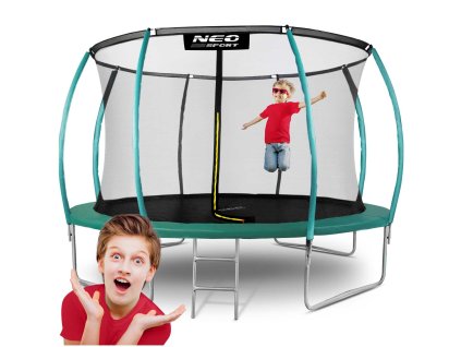 Trampolin 374cm Neo-Sport zelena