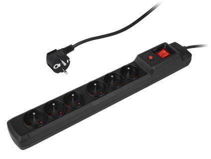 Produžni kabel s prenaponskom zaštitom 3m M6 crni