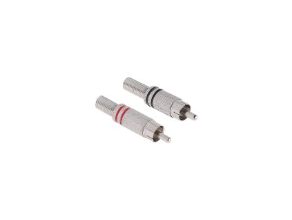 RCA konektor metalni utikač 2 prstena