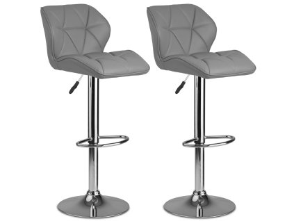 Barska stolica s naslonom Castel siva - 2 komada