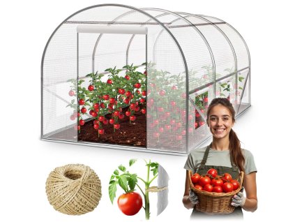 Vrtni tunel 2 x 3 m (6m2) bijeli Plonos