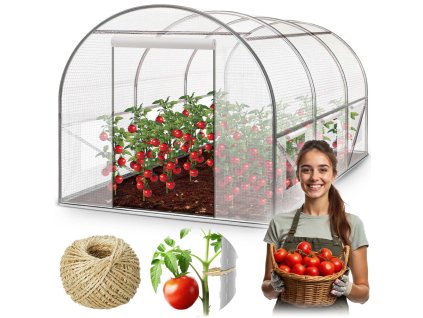 Vrtni tunel 2 x 4,5 m (9 m2) bijeli Plonos