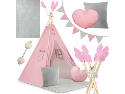 Teepee šator NK-406 Nukido - ružičasti