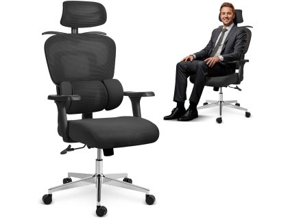 Uredska stolica s mikromrežicom Sofotel Talin - crna