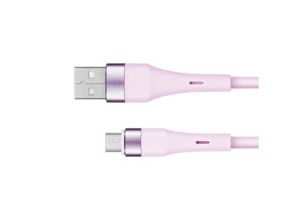 USB kabel - microUSB 1 m silikonski ružičasti Kruger&Matz Basic
