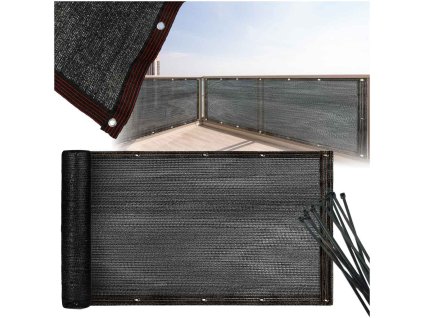 Oslona balkonowa LUARO mata maskujaca siatka cieniujaca na balkon taras 150g m2 100x500cm 167020