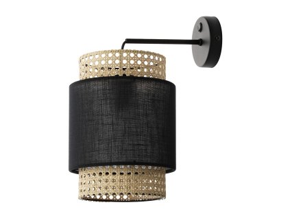 Crna zidna svjetiljka E27, max. 60W