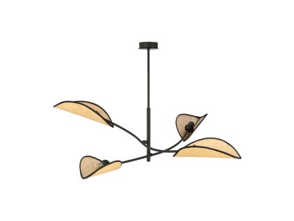 Crno-ratanova viseća svjetiljka E14 4x40W