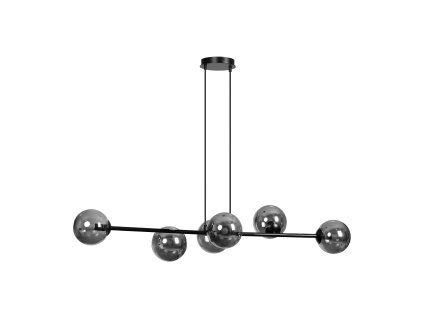 Crna grafitna viseća svjetiljka 6x40W E14