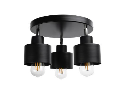 Crna podesiva svjetiljka LISA 3x60W E27