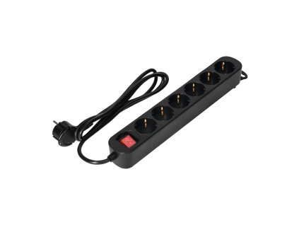 Produžni kabel s 6 utičnica s prekidačem, 1.5m