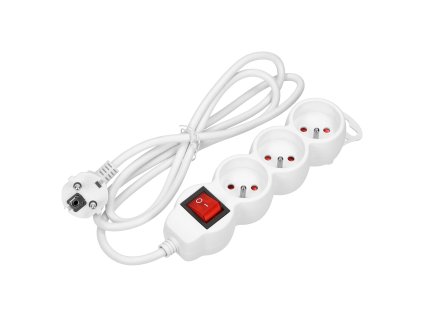Produžni kabel s prekidačem 5 m, 3x utičnica