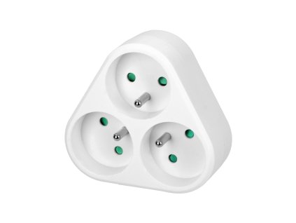 Bijeli razdjelnik utičnica 3x2P+E