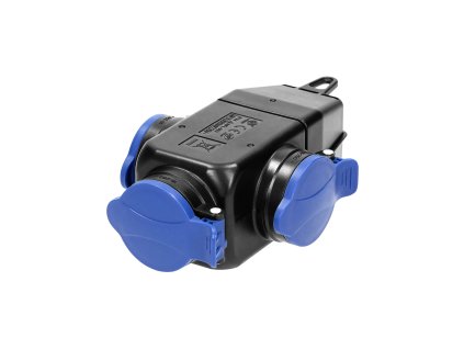 Troslojna zidna utičnica, bijela