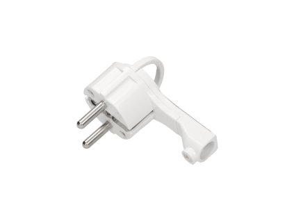 Bijeli plosnati utikač s ručkom