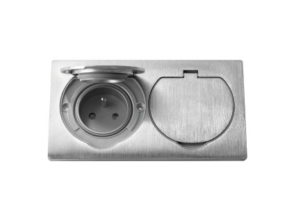 Dvostruka ugradbena utičnica s poklopcem IP44