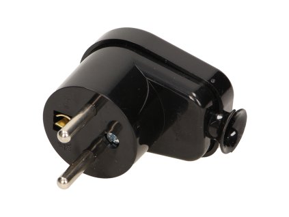 Crna kutna električna utičnica 230V