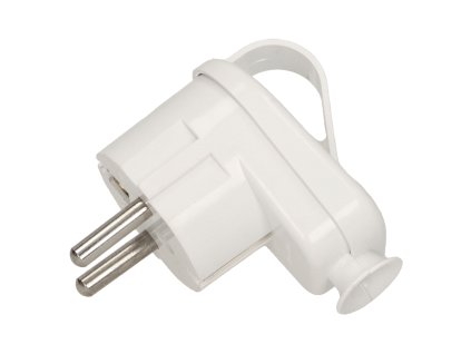 Bijela kutna električna utičnica s ručkom