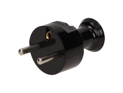 Crna ravna električna utičnica 230V