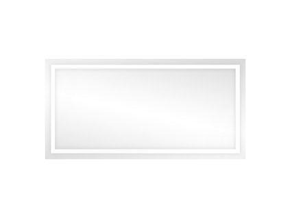Pravokutno LED ogledalo s rubom 120x60 cm