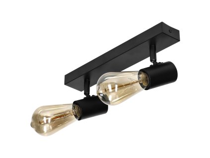 Crna zidna i stropna svjetiljka E27 2x60W