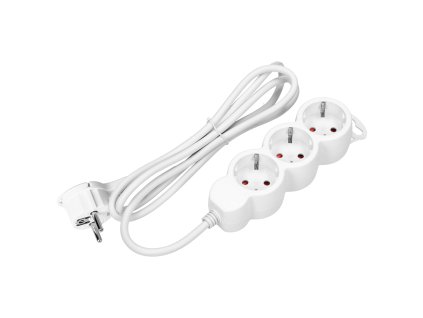 Produžni kabel 3 utičnice 5m bijeli 16A