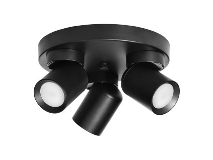 Crna stropna reflektorska svjetiljka 3xGU10 IP20