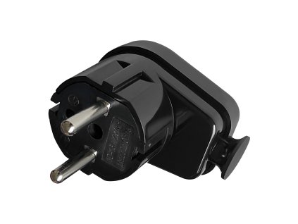 Kutni utikač Uni-Schuko 16A, 230V, crna, 24 kom