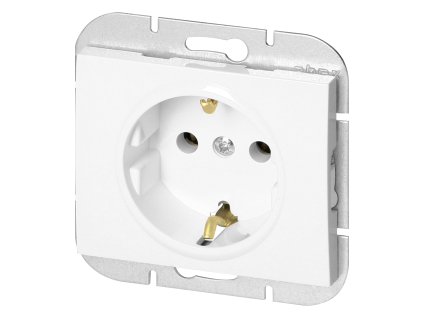 Utičnica Schuko ugradbena, 2P+E, Oniks, 16A, 250V, PT-17O, bijela