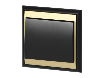 Ugradbeni jednopolni prekidač Luna, 10A, 250V, WP-1L, crna/zlatna