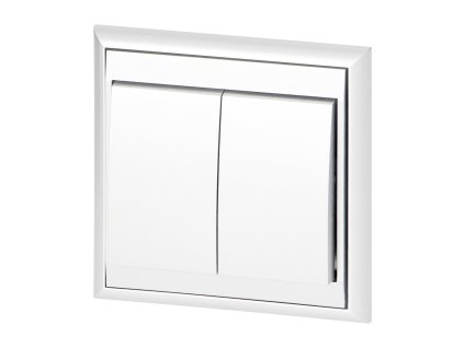 Ugradbena dvogumbna sklopka Luna, 10A, 250V, WP-2L, bijela