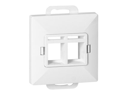 Poklop + Dvostruka tele-komp. RJ-45 utičnica Perla, PC+ARJ45/P2, bijela