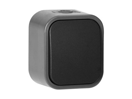 Zidno dugme zvona B2, 10A, 250V, IP54, WNT-6/7B2, siva/crna