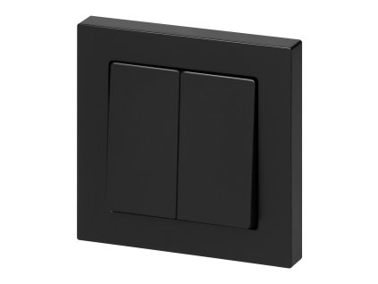 Ugradbeni dvostruki prekidač Malta 10A, 250V, WP-2M, mat crna