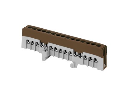 Izolirana razvodna letva L, 15 vodiča, smeđa