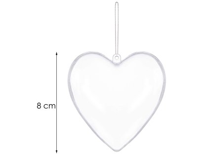akrilno srce 8 cm