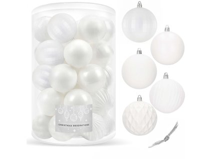 CA0878 BOŽIĆNE KUGLE 8 CM 30 KOM.