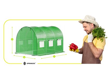 160598 gt0002f folia na tunel ogrodowy 3 x 2 x 2 m M0