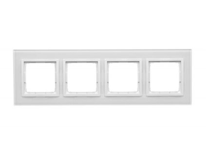 KONTAKT-SIMON Četverostruki stakleni okvir Simon 54 nature Bijela biserna DRN4/70