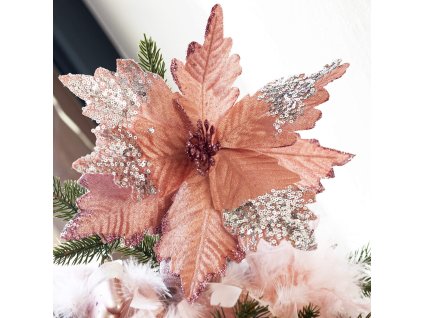 105453 ca1227 ozdoba swiateczna poinsettia 25 cm M0